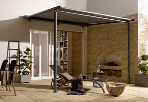 Markisen bei Ihrem Meisterbetrieb Martinez GmbH aus Karben: Textiles Terrassendach Modell 615 von Erwilo