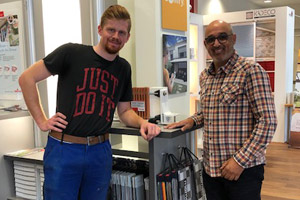 01.07.2019 Herr Marcel Wagner, Neugeselle des Rollladen- und Sonnenschutzmechatroniker Handwerks, verstärkt das Team.